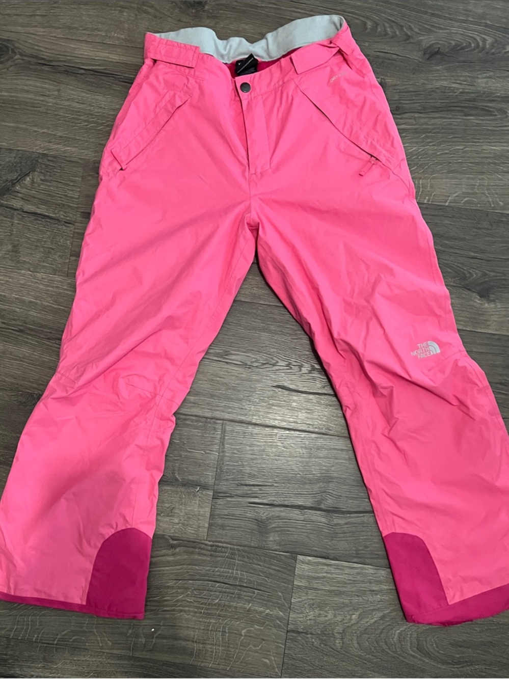 The North Face Kids Bright Pink Snow Pants with Dark Pink Accents